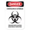 Signmission OSHA Notice Sign-Danger Corona Outbreak, Heavy Duty, 7" H, A-1218-25570 A-1218-25570 - alternate 1